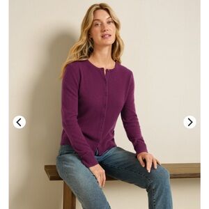 NWT garnet hill açaí cashmere cardigan